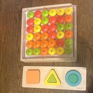LOVERI Colorful Wooden Shape and Pattern Toy